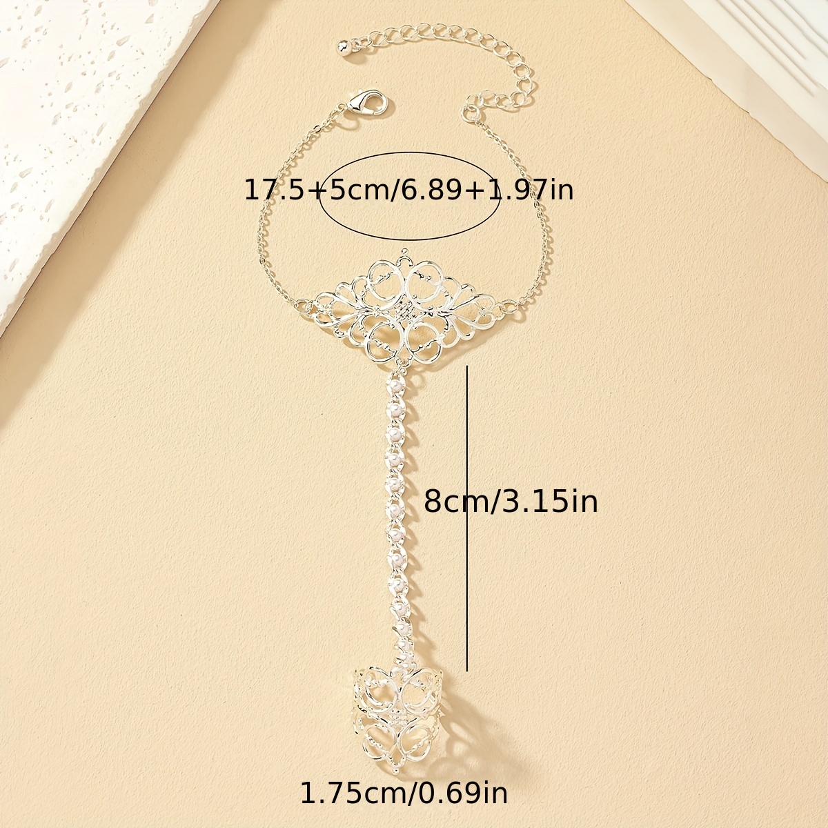 Ethnic Style Window Flower Pattern Finger Chain
